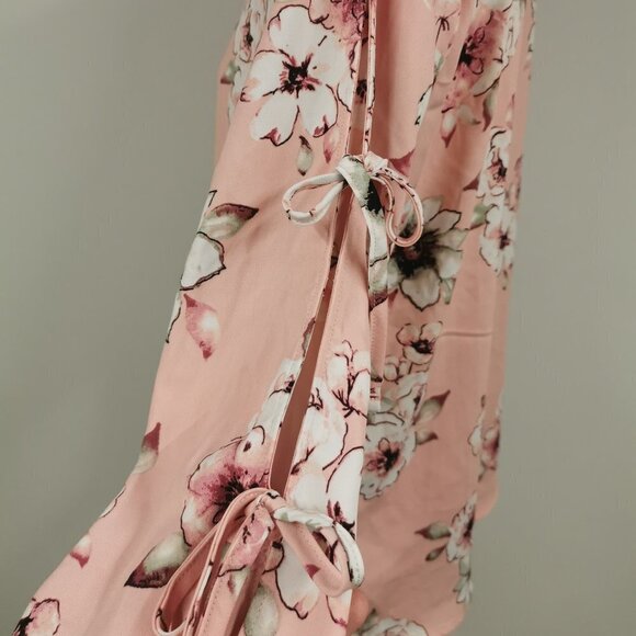 LILY  Morgan Tie Arm Floral Flowy Top - Picture 3 of 5